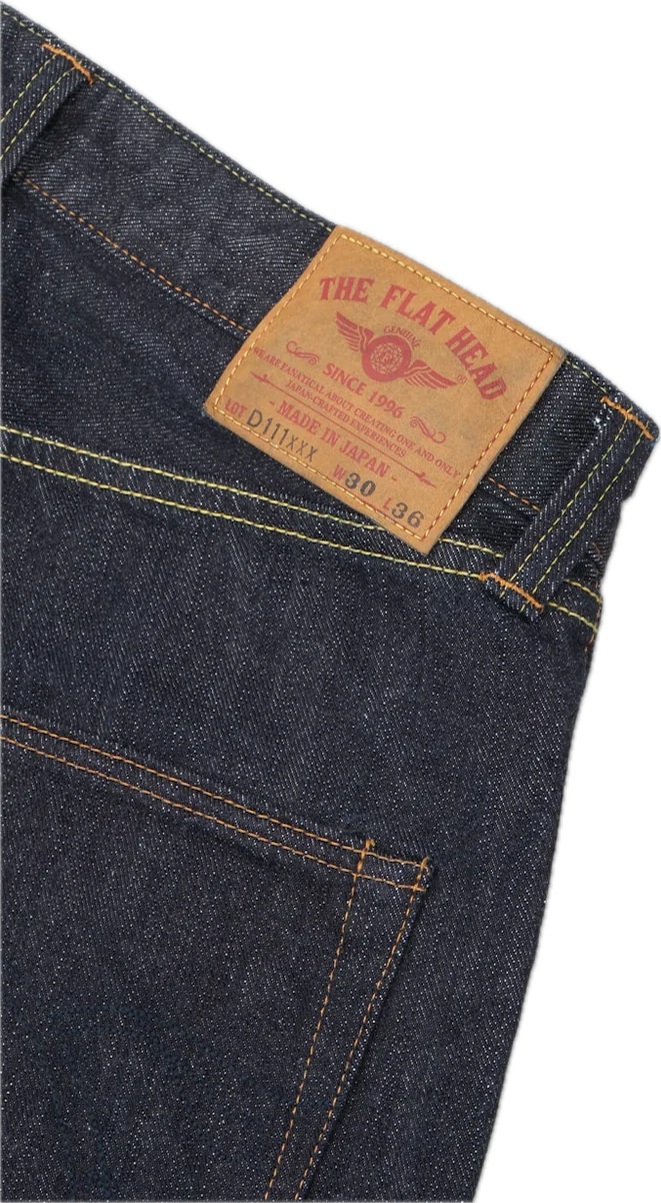 The Flat Head 14.5oz Wide Straight Denim Jeans - [FN-D111]
