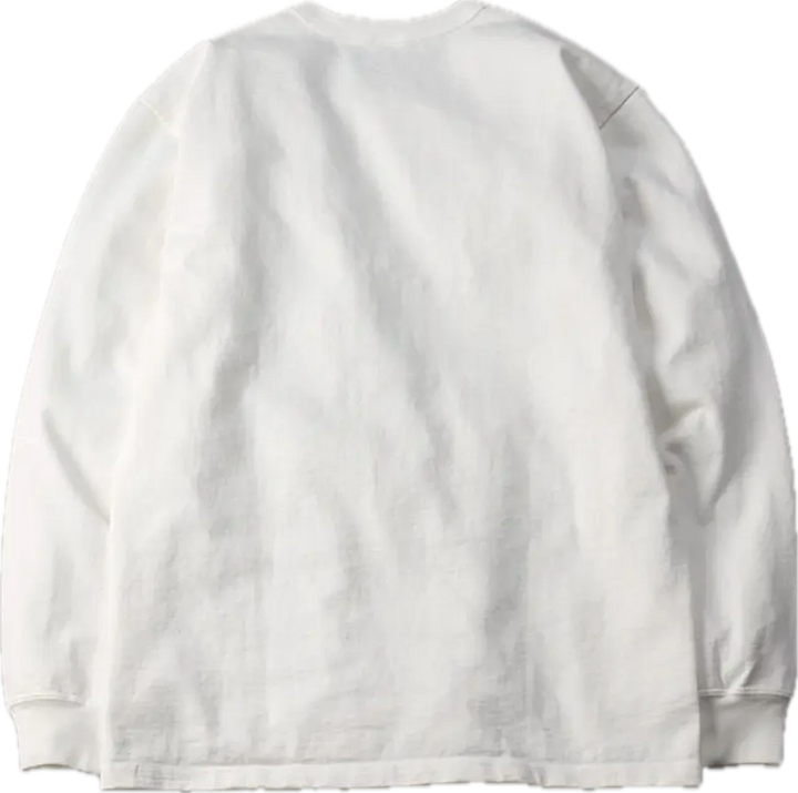 The Flat Head - 20oz Heavy Long Sleeve Loop-wheel Shirt - White [FN-HTKL-001]
