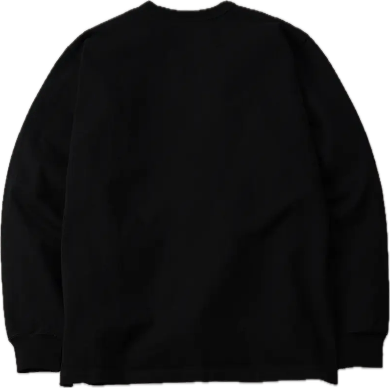 The Flat Head - 20oz Heavy Long Sleeve Loop-wheel Shirt - Black [FN-HTKL-001]
