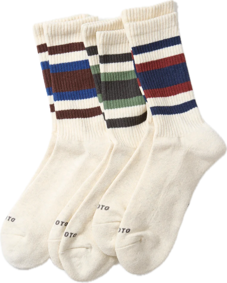 Rototo 3 Pack Everyday Athletic Socks - Pack B [R1622]