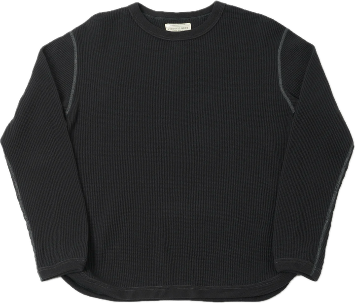Full Count Heavyweight Waffle L/S T shirt - Ink Black [5964-25] ON PREORDER*