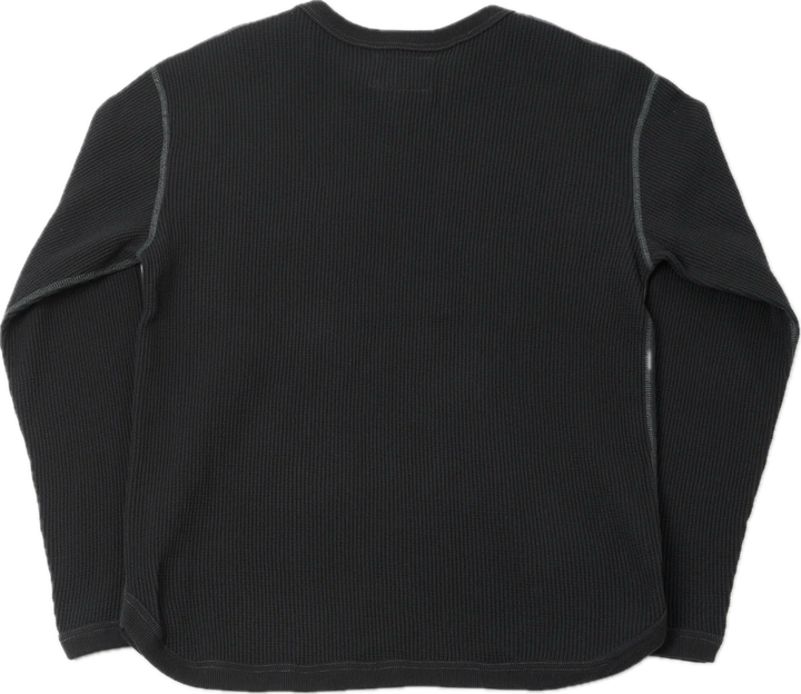 Full Count Heavyweight Waffle L/S T shirt - Ink Black [5964-25] ON PREORDER*