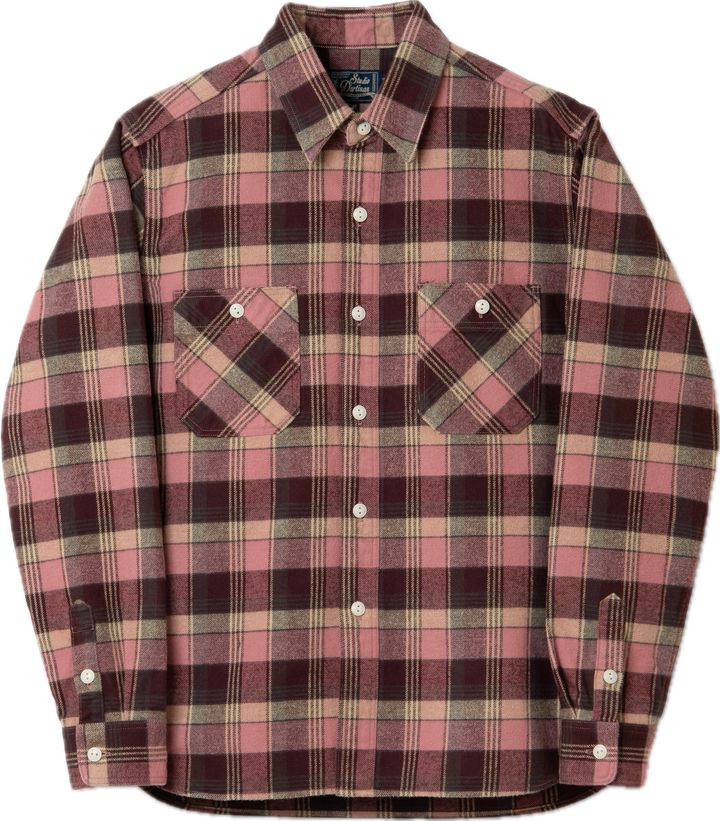 Studio D'Artisan - No.8 Heavyweight Check Flannel Shirt Red [5735] ON PREORDER*