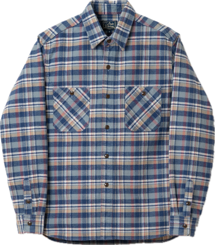 Studio D'Artisan - No.8 Heavyweight Check Flannel Shirt Blue [5735] ON PREORDER*