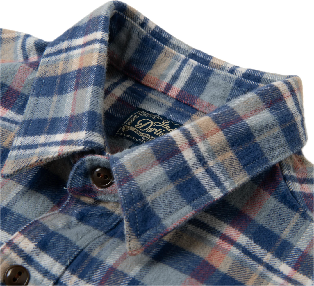 Studio D'Artisan - No.8 Heavyweight Check Flannel Shirt Blue [5735] ON PREORDER*