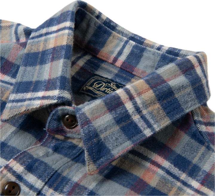 Studio D'Artisan - No.8 Heavyweight Check Flannel Shirt Blue [5735] ON PREORDER*