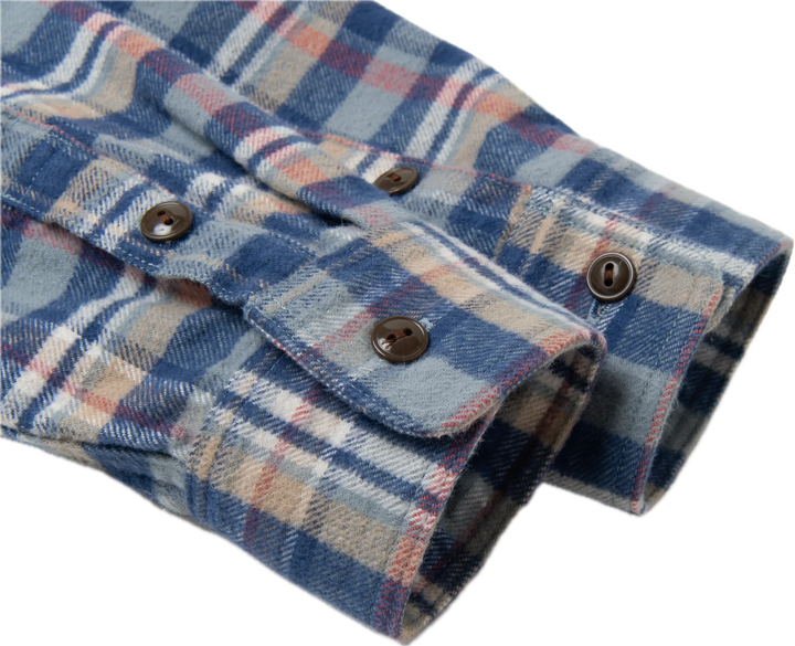 Studio D'Artisan - No.8 Heavyweight Check Flannel Shirt Blue [5735] ON PREORDER*