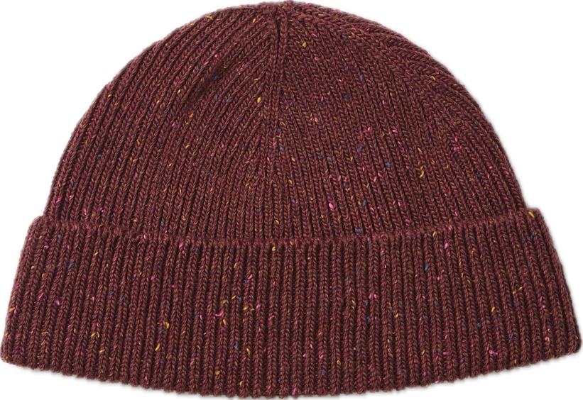Rototo - Nep Yarn Seamless Toque Dark Red [R5142]