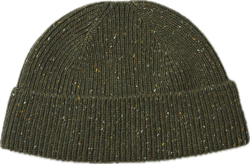 Rototo Nep Yarn Seamless Toque - Olive [R5142]