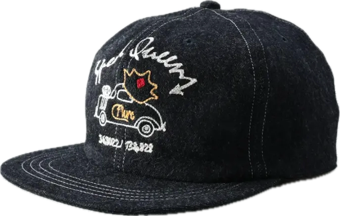 The Flat Head Speed Queen Denim Hat - Blue [FN-HC008]