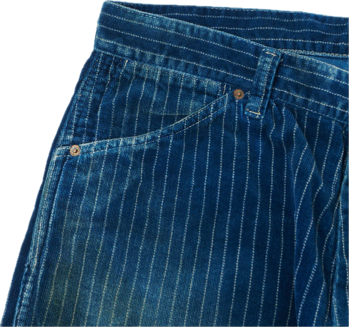 Full Count - Indigo Wabash Corduroy Washed Work Pants H.W [1129HW-4]