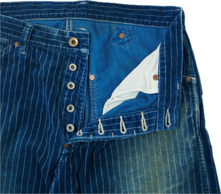 Full Count - Indigo Wabash Corduroy Washed Work Pants H.W [1129HW-4]