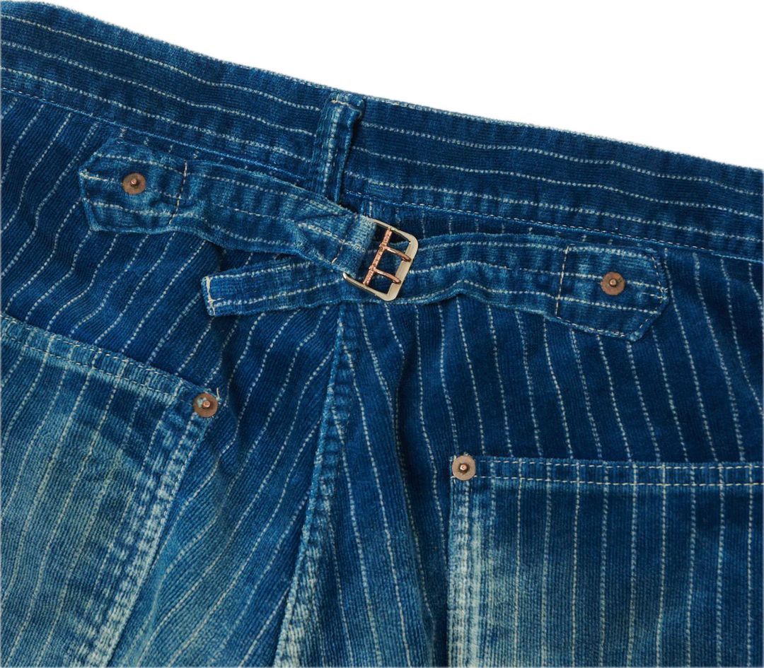 Full Count - Indigo Wabash Corduroy Washed Work Pants H.W [1129HW-4]