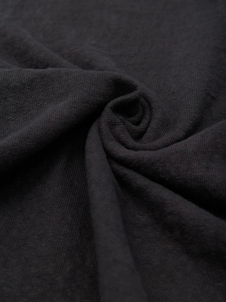 UES - No. 8 Slub Nep Short Sleeve T-Shirt Black [652321] ON PREORDER*