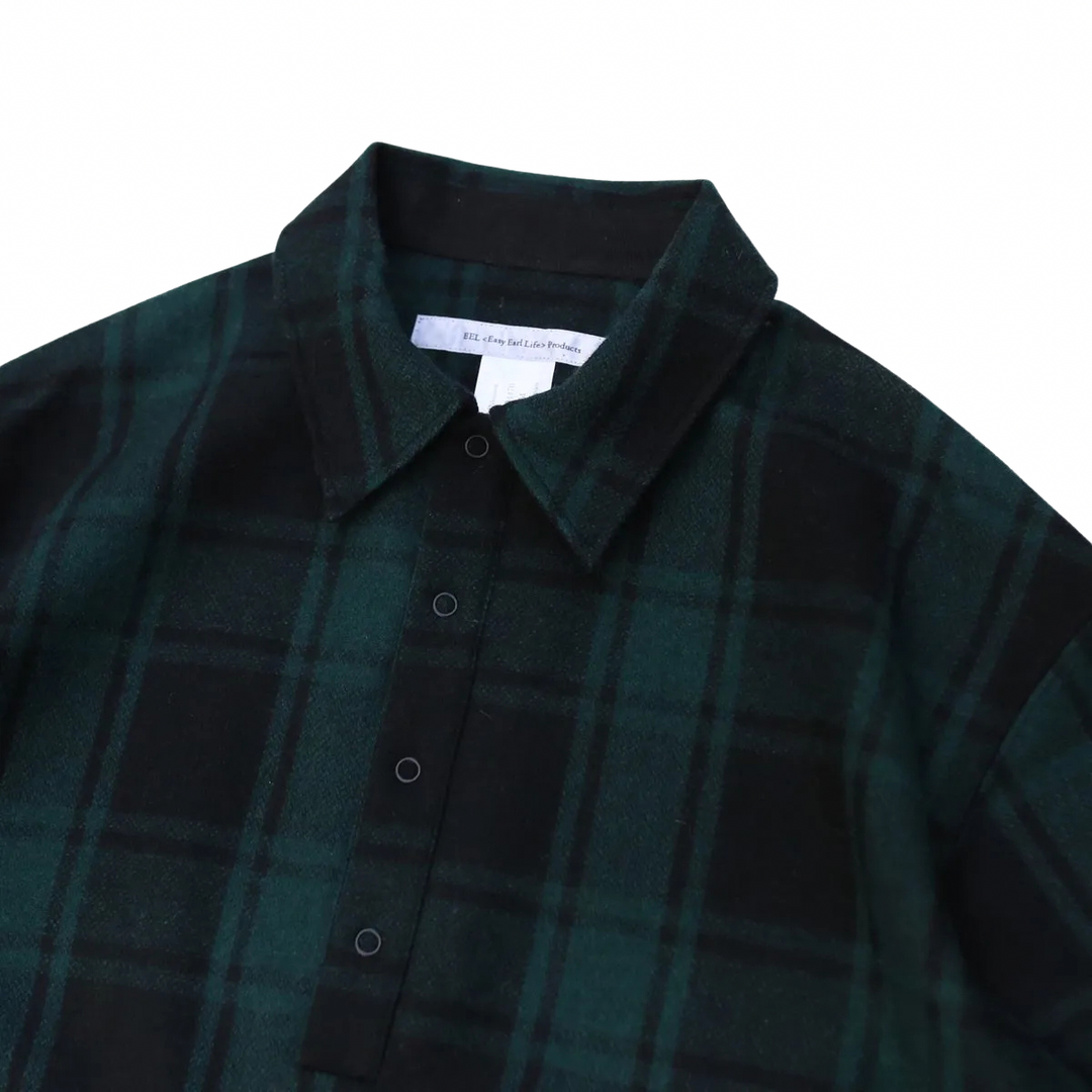 EEL - Pickel Blouson Check Shirt Green [E-24470]