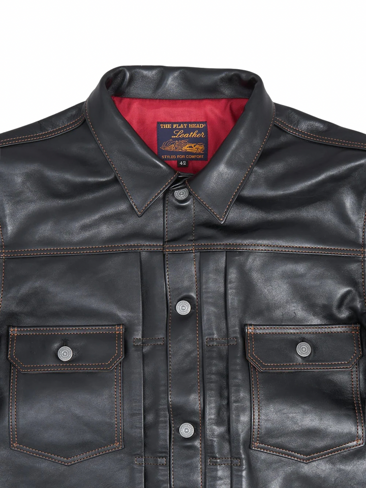 The Flat Head - Horsehide 50's Leather Jacket [FN-LJ-HJ002]