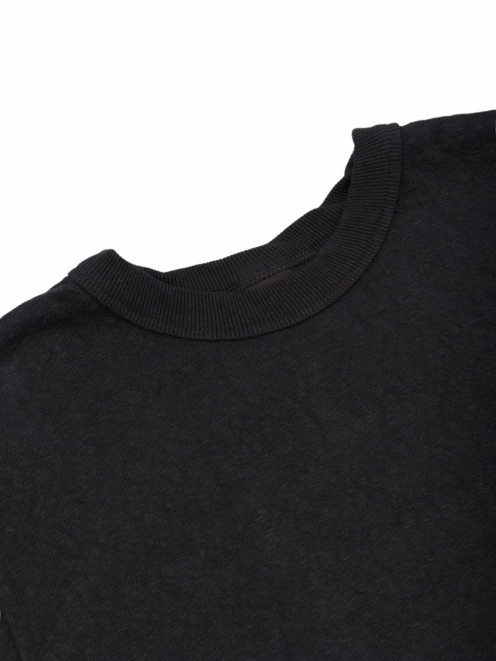 UES - No. 8 Slub Nep Short Sleeve T-Shirt Black [652321] ON PREORDER*