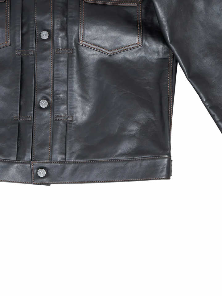 The Flat Head - Horsehide 50's Leather Jacket [FN-LJ-HJ002]