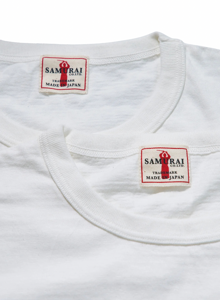 Samurai - Medium Weight 2-Pack T-Shirts White [SJ2PST-CREW] ON PREORDER*