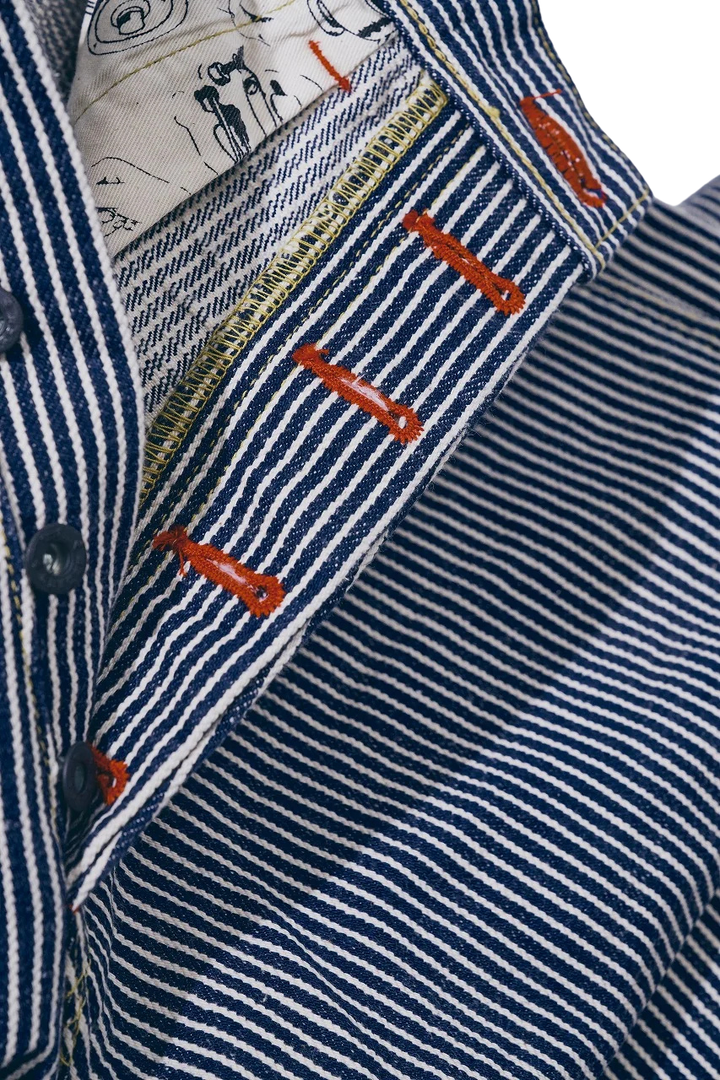 Samurai Jeans - 17oz Hickory Stripe Denim Work Pants [SM810DX-HC] ON PREORDER*