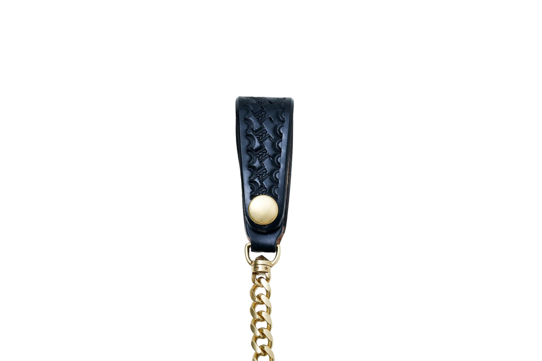 Accel - UK Saddle Leather Basket &amp; Brass Chain Black [IPC-06]