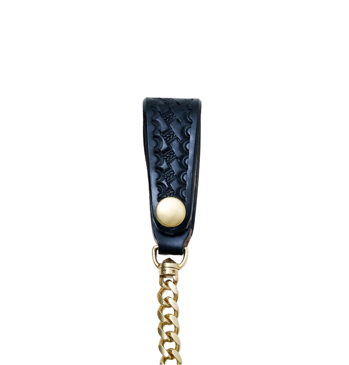 Inception - UK Saddle Leather Basket & Brass Chain Black [IPC-06]