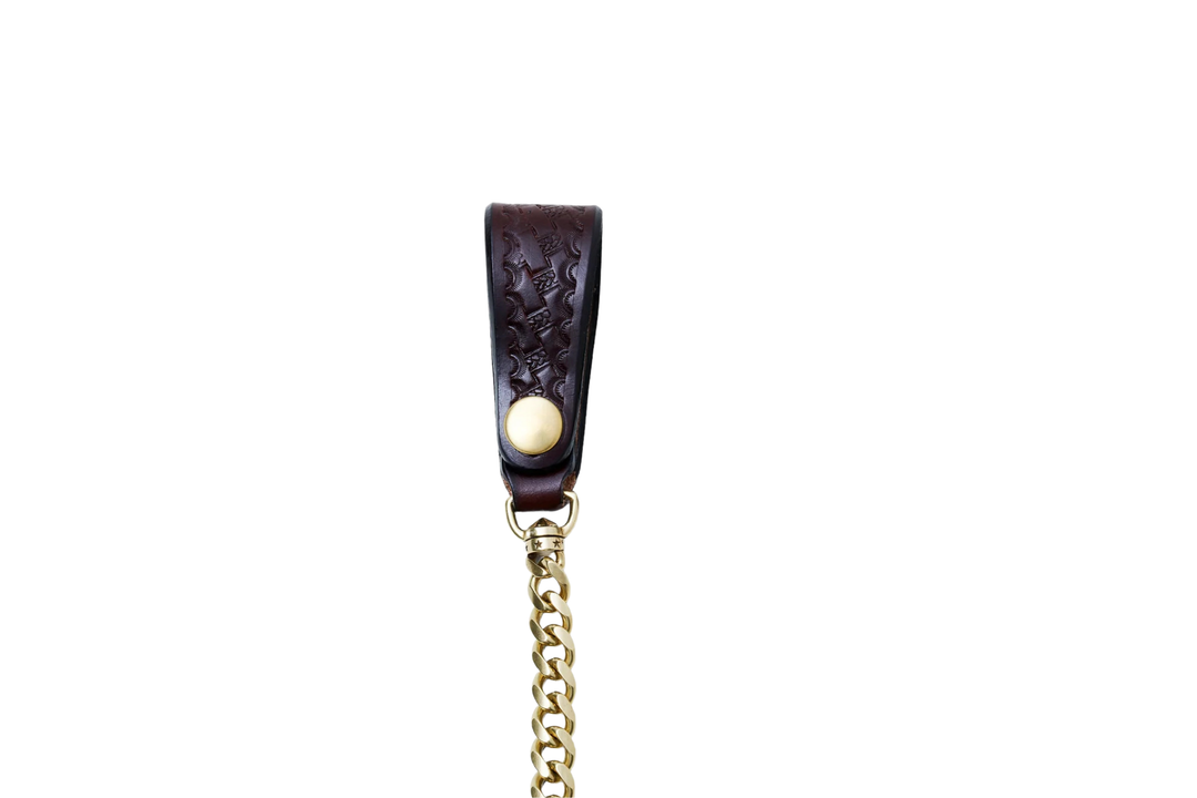 Accel - UK Saddle Leather Basket &amp; Brass Chain Brown [IPC-06]