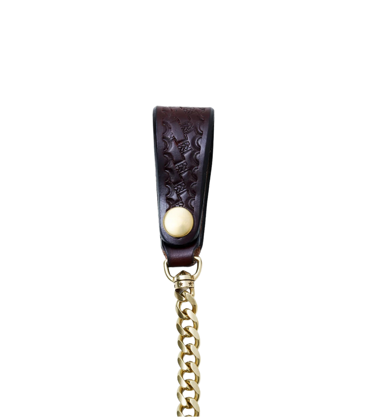 Inception - UK Saddle Leather Basket & Brass Chain Brown [IPC-06]