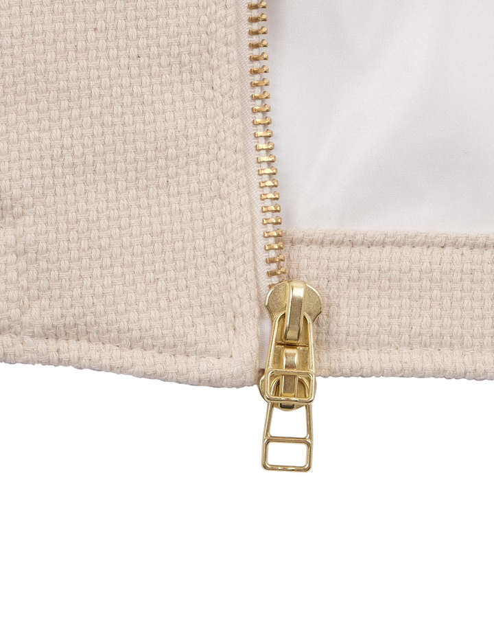 Dehen 1920 - Flight Vest Sashiko Cotton Natural [JV093-NAS]