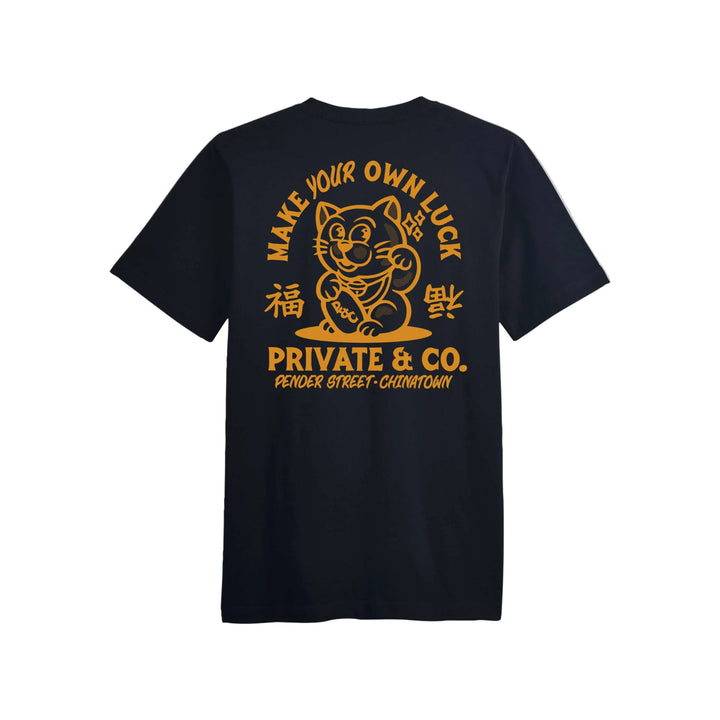 Private & Co. - "Lucky Cat" Shop Tee Black/Gold