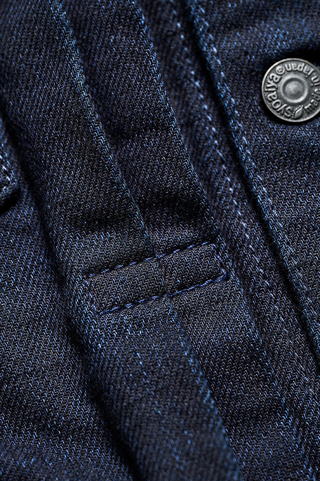 Pure Blue Japan Double Face Indigo Stripe Type 2 Jacket [6115]