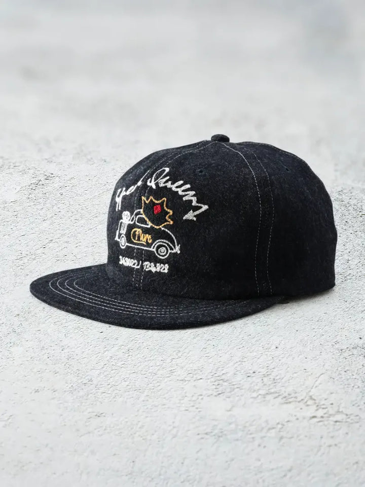 The Flat Head - Speed Queen Denim Hat Blue [FN-HC008]