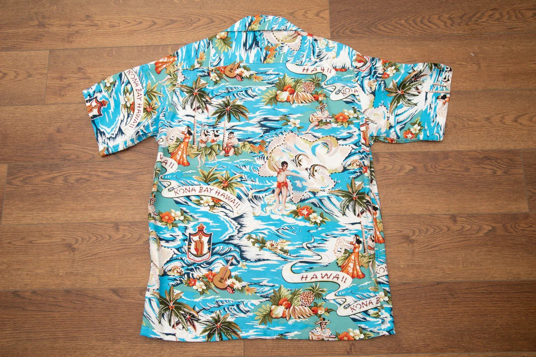 Kona Bay Aloha Shirt - Blue Land Of Aloha