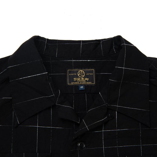 Studio D'Artisan - Kasuri Short-Sleeved Shirt Black [5720]