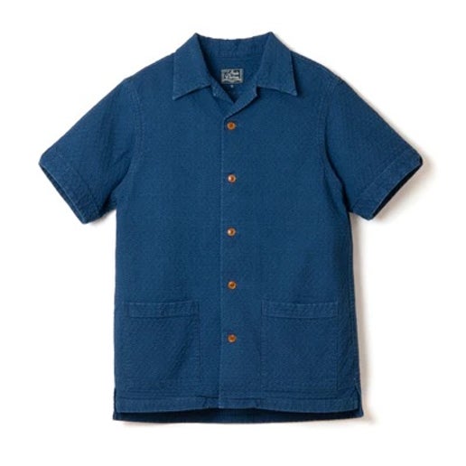 Studio D'Artisan - Distressed Indigo Dobby Shirt Indigo [5724U]