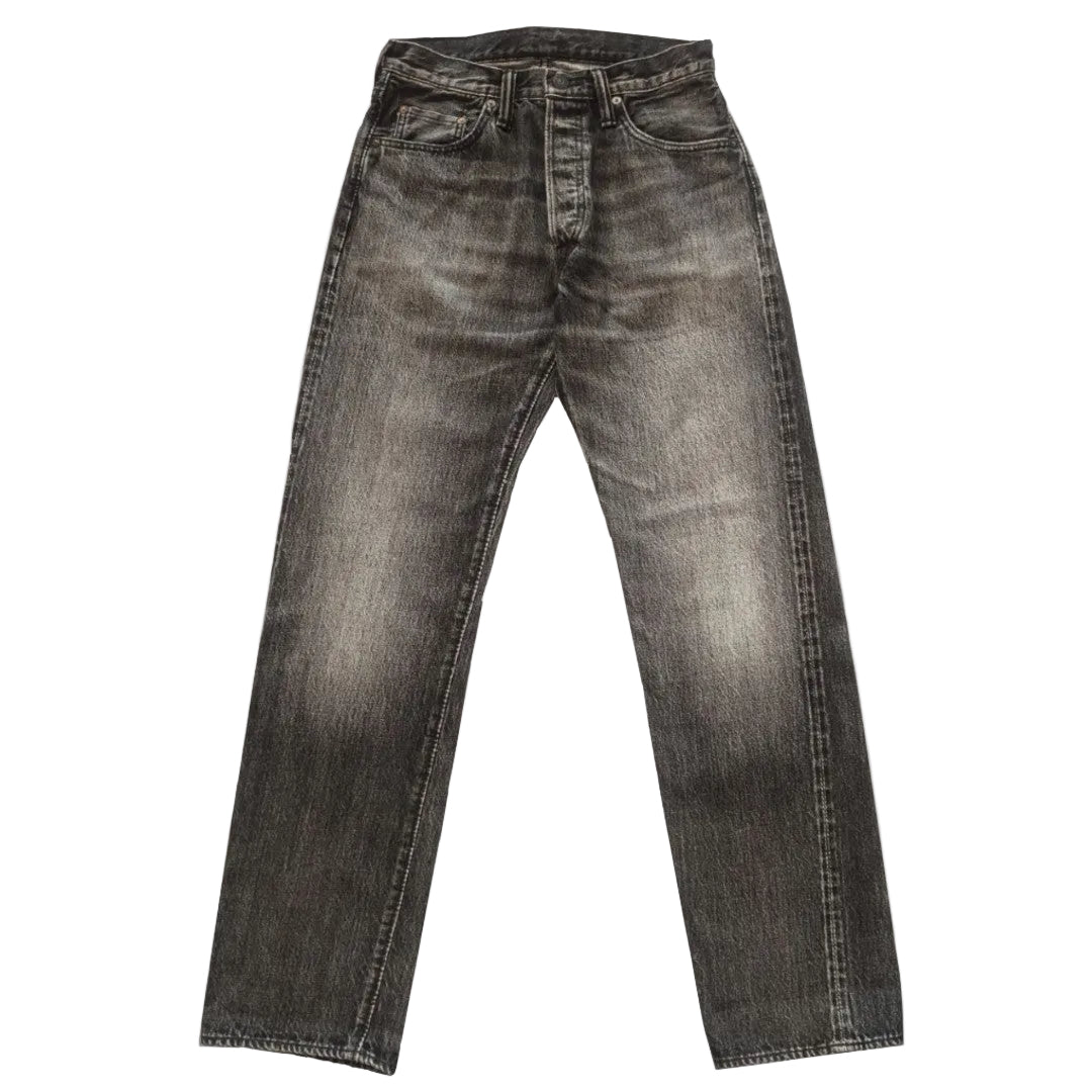 Pure Blue Japan - 14oz Natural Used Wash Regular Straight Black [USED-003-BK]