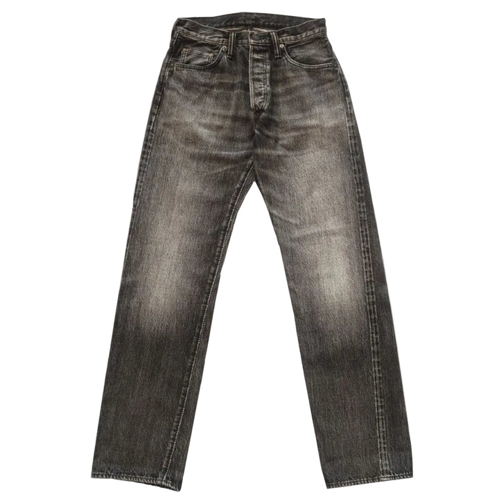 Pure Blue Japan - 14oz Natural Used Wash Regular Straight Black [USED-003-BK]