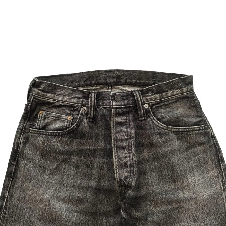 Pure Blue Japan - 14oz Natural Used Wash Regular Straight Black [USED-003-BK]