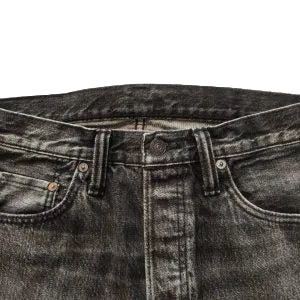 Pure Blue Japan - 14oz Natural Used Wash Regular Straight Black [USED-003-BK]