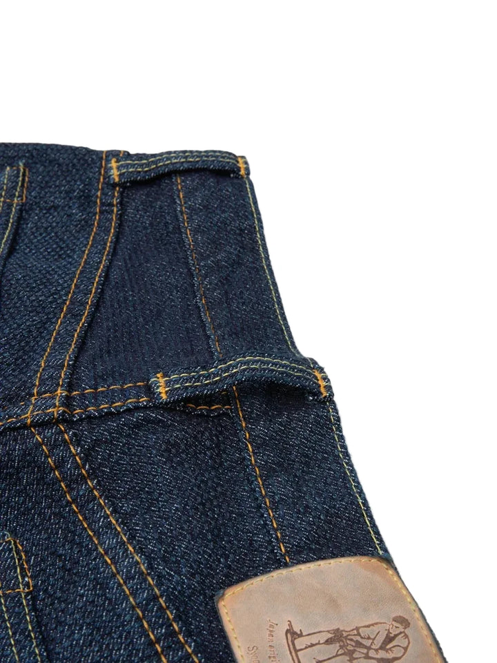 Pure Blue Japan – Double Indigo Sashiko Relaxed Tapered Jeans [1170-2-ID]