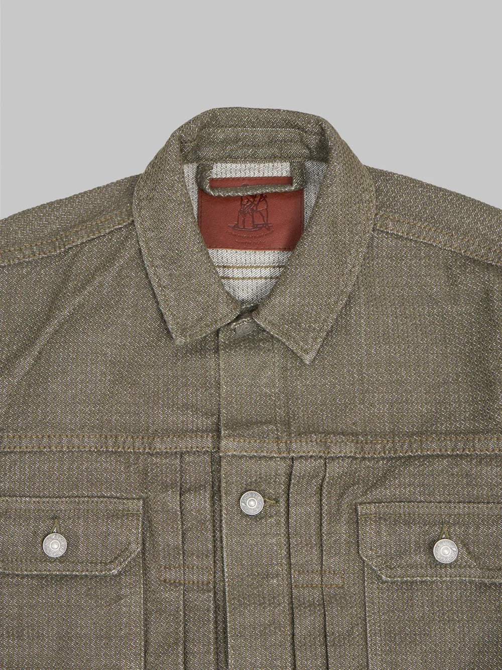 Pure Blue Japan Sashiko Type II Jacket - Olive