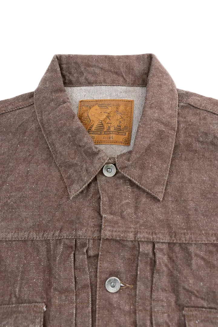 Samurai Jeans - 15oz Kanoko Brown Selvedge Denim Jacket [S552PX-BR] ON PREORDER*