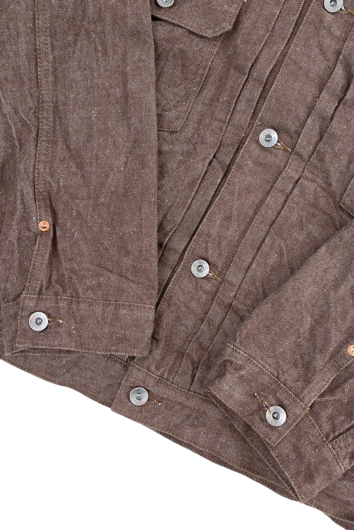 Samurai Jeans - 15oz Kanoko Brown Selvedge Denim Jacket [S552PX-BR] ON PREORDER*
