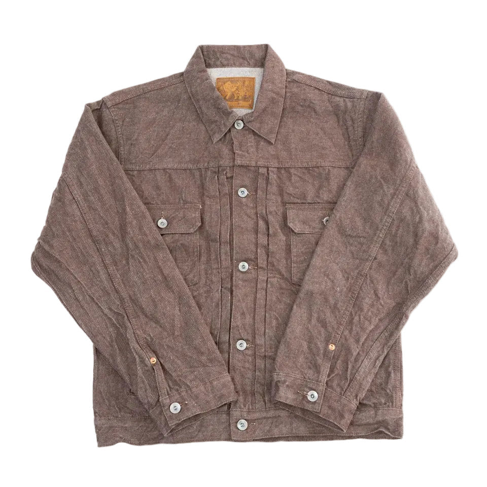 Samurai Jeans - 15oz Kanoko Brown Selvedge Denim Jacket [S552PX-BR] ON PREORDER*