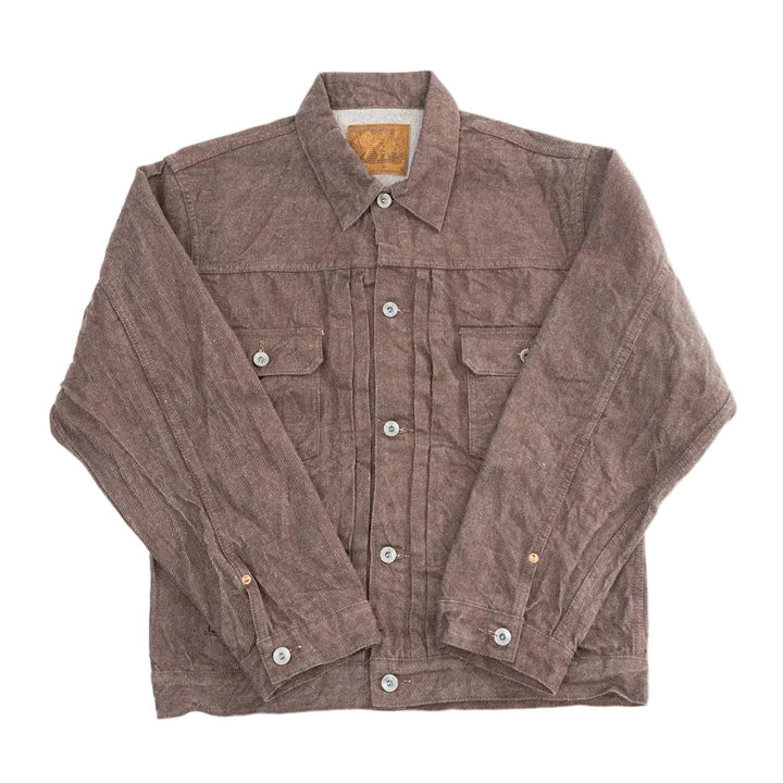 Samurai Jeans - 15oz Kanoko Brown Selvedge Denim Jacket [S552PX-BR] ON PREORDER*