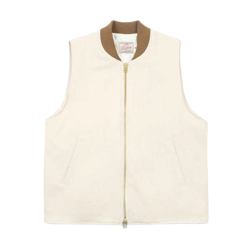 Dehen 1920 - Flight Vest Sashi-Ori Cotton Natural [JV093-NAS]
