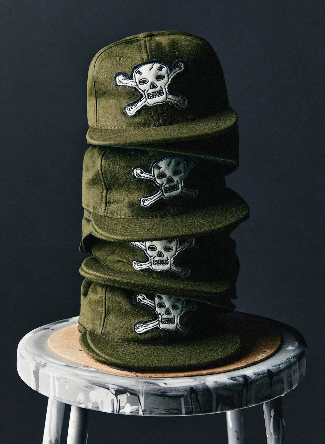 Imogene + Willie - Wool "Hellcats" Olive Cap ON PREORDER*