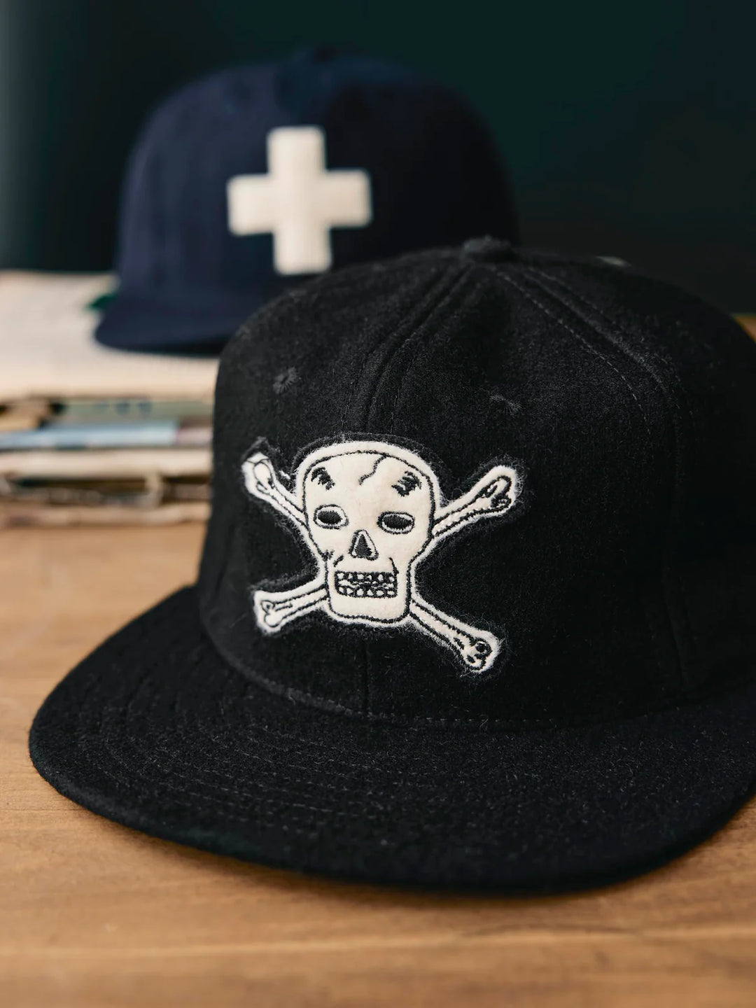 Imogene + Willie - Wool "HELLCATS" Black Cap ON PREORDER*