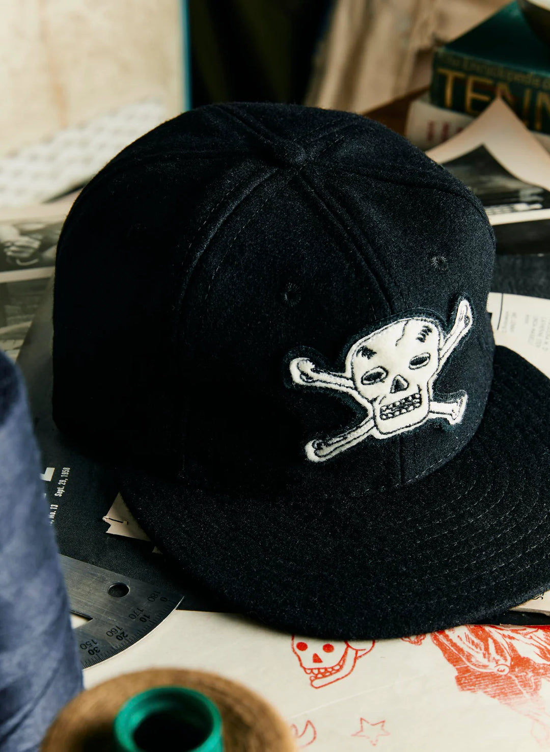 Imogene + Willie - Wool "HELLCATS" Black Cap ON PREORDER*