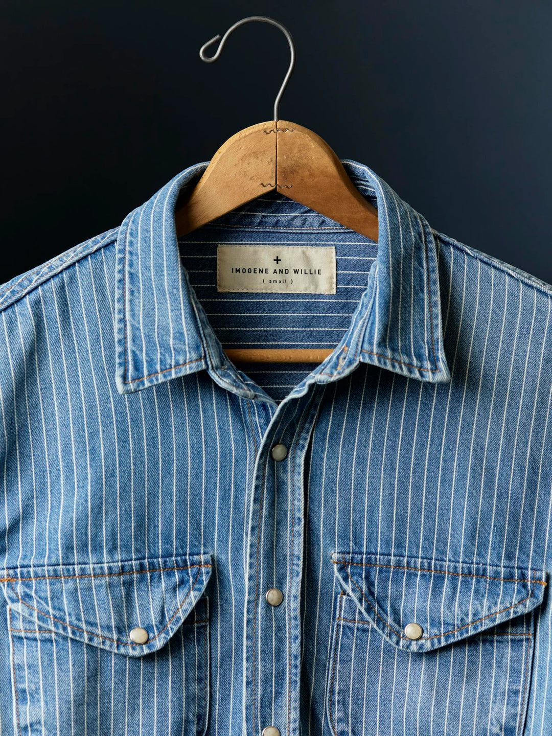 Imogene + Willie - Hayes Indigo Stripe Pearl Snap Shirt ON PREORDER*